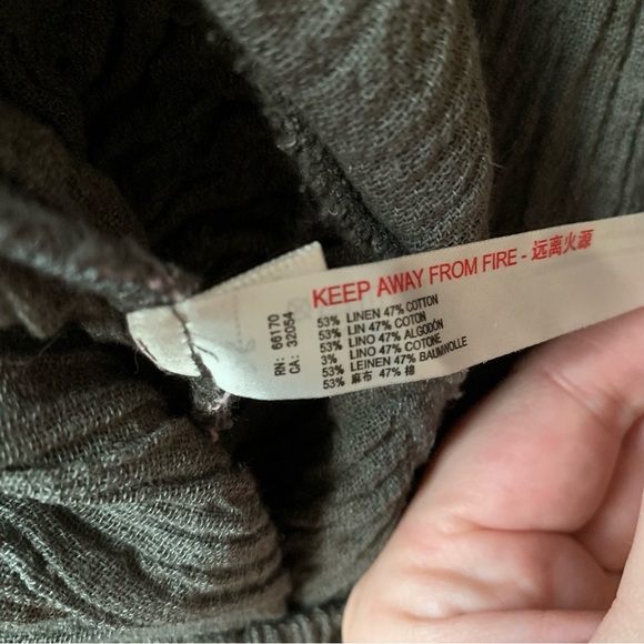 Free People Gray Open Back Jumpsuit Linen Cotton Blend - Picture 5 of 10